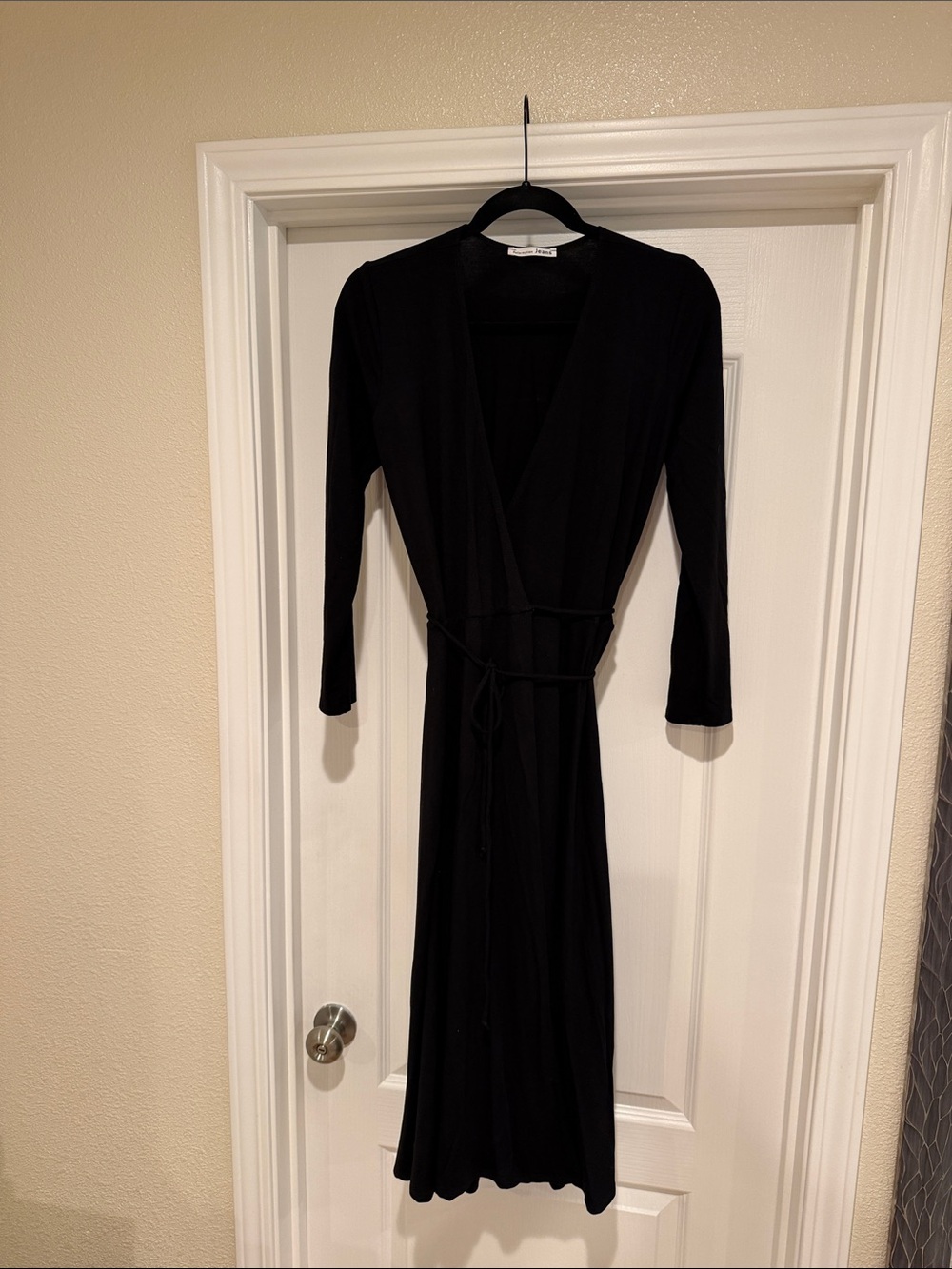 Reformation Black Wrap Dress Size Medium - Picture 2 of 9